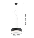 Pendant lamps - Argon DARLING LED small 1-light led pendant lamp 1x32W black structure 3350 - product 2