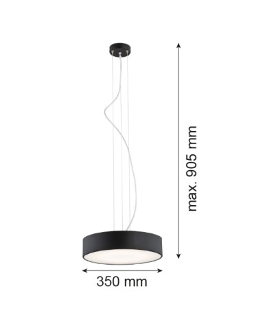 Argon DARLING LED small 1-light led pendant lamp 1x32W black structure 3350 - product 2