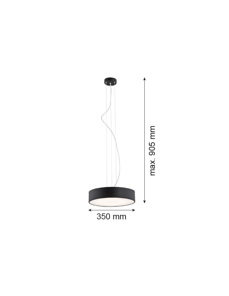 Pendant lamps - Argon DARLING LED small 1-light led pendant lamp 1x32W black structure 3350 - product kolory-swiatla.pl 2