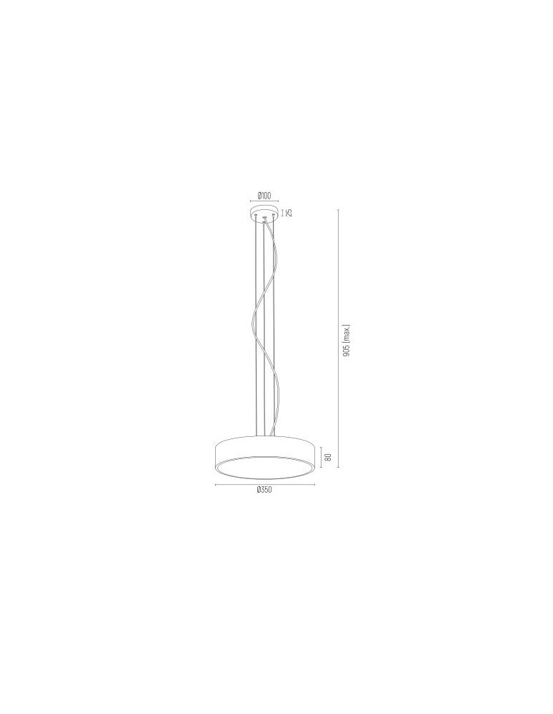 Pendant lamps - Argon DARLING LED small 1-light led pendant lamp 1x32W black structure 3350 - product kolory-swiatla.pl 3