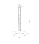 Argon DARLING LED lampa wisząca duża 1 pł. led 1x42W czarny struktura 3352