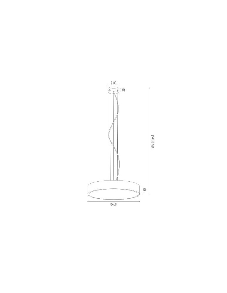 Pendant lamps - Argon DARLING LED pendant lamp large 1 pł. led 1x42W black structure 3352 - product kolory-swiatla.pl 3