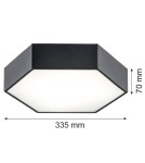 LED Plafonds - Argon ARIZONA plafond 1 fl. large 22.5W black structure 3823 - product 4