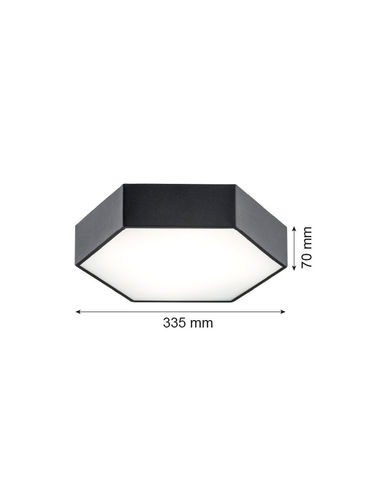 LED Plafonds - Argon ARIZONA plafond 1 fl. large 22.5W black structure 3823 - product kolory-swiatla.pl 4