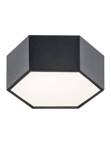 Argon ARIZONA plafond 1 fl. small 9W black structure 3824