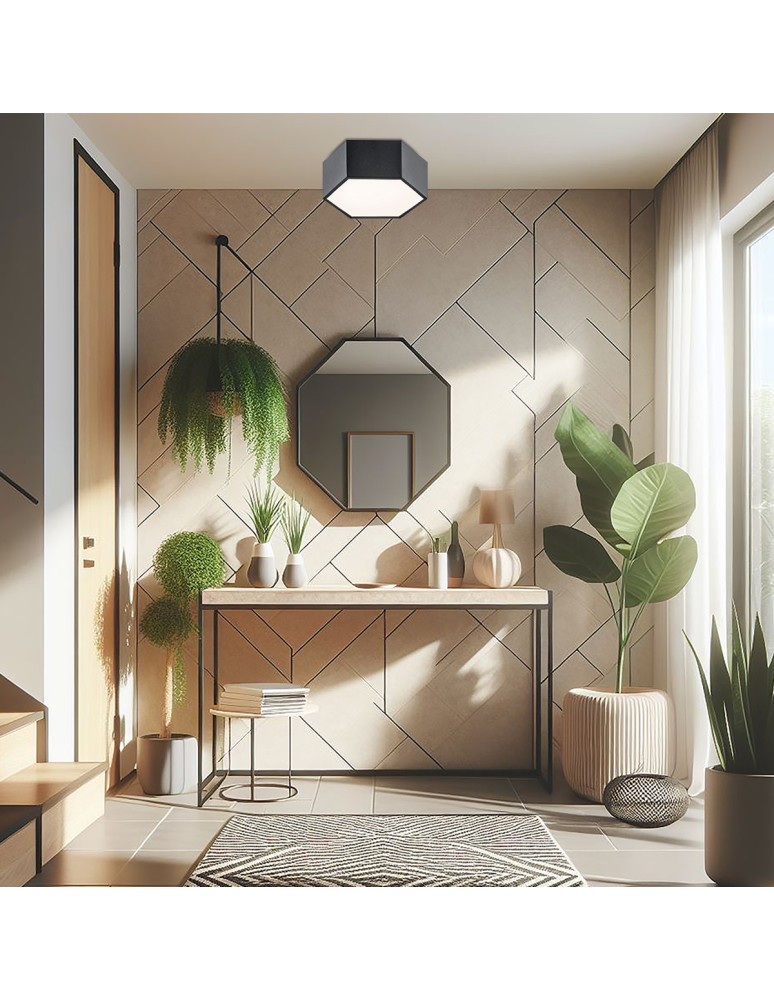 LED Plafonds - Argon ARIZONA plafond 1 fl. small 9W black structure 3824 - product kolory-swiatla.pl 2