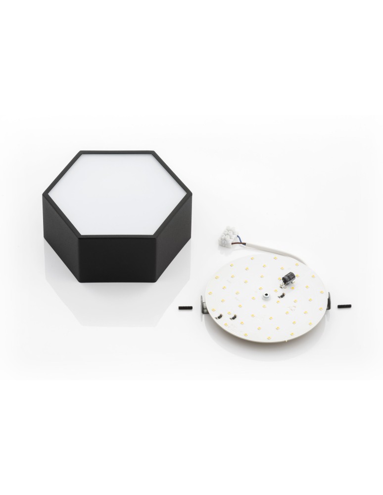 LED Plafonds - Argon ARIZONA plafond 1 fl. small 9W black structure 3824 - product kolory-swiatla.pl 7