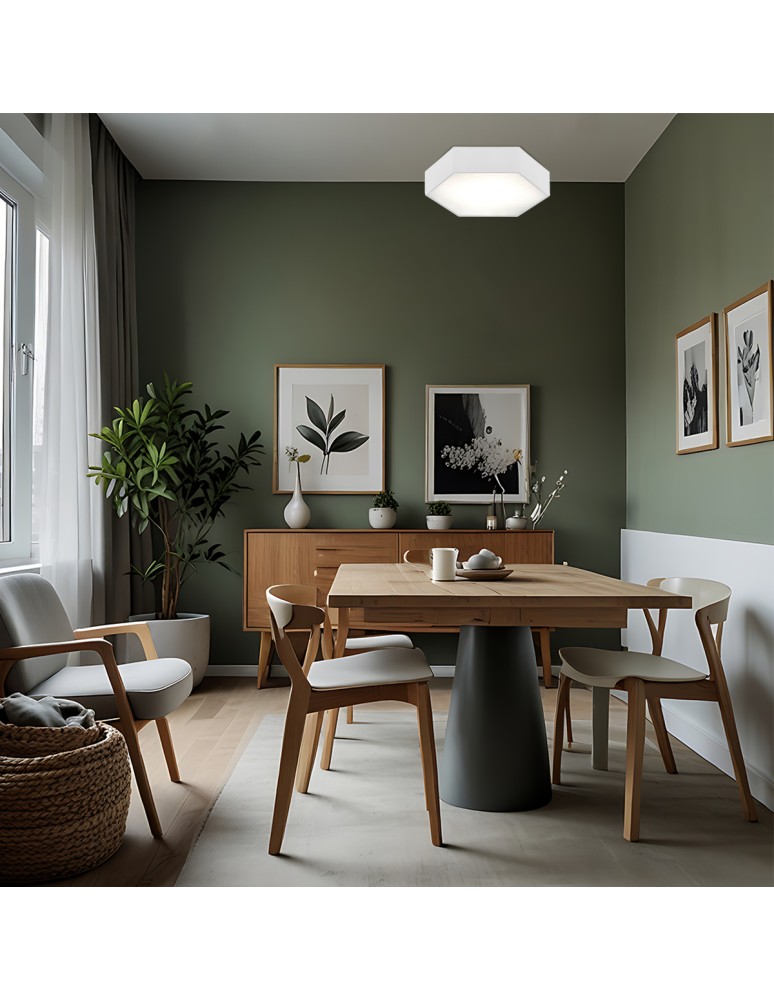 Geometric plafonds - Argon ARIZONA plafond 1 fl. large 22.5W white structure 3827 - product kolory-swiatla.pl 4