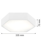 Geometric plafonds - Argon ARIZONA plafond 1 fl. large 22.5W white structure 3827 - product 5