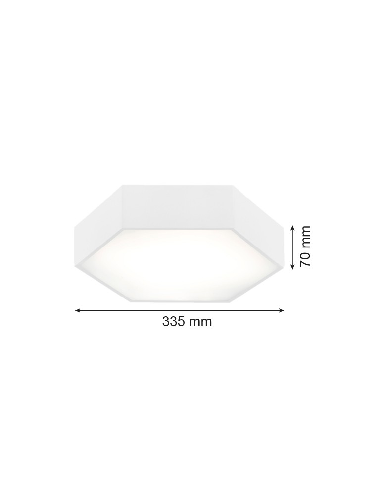 Geometric plafonds - Argon ARIZONA plafond 1 fl. large 22.5W white structure 3827 - product kolory-swiatla.pl 5