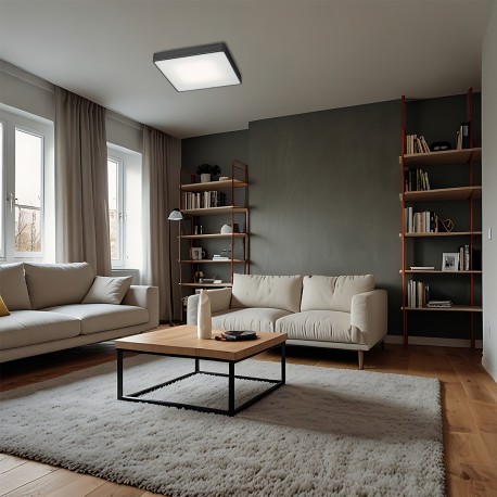 Argon ONTARIO plafon 4 pł. duży 4x15W (max) czarny struktura 1577
