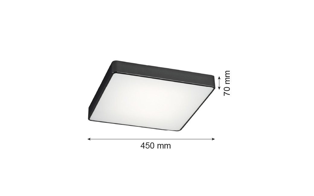 Argon ONTARIO plafon 4 pł. duży 4x15W (max) czarny struktura 1577