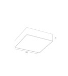 Square plafonds - Argon ONTARIO LED plafond small led 1x18.5W white structure 3572 - product 4