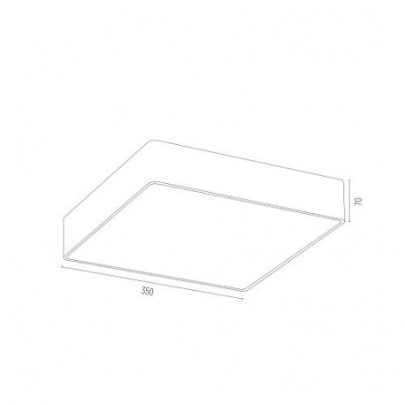 Argon ONTARIO LED plafon średni led 1x32W biały struktura 3573