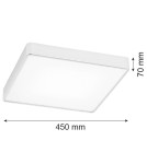 Square plafonds - Argon ONTARIO LED plafond large led 1x40.5W white structure 3574 - product 3