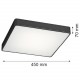 Argon ONTARIO LED plafon duży led 1x40.5W czarny struktura 3577