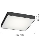 Square plafonds - Argon ONTARIO LED plafond large led 1x40.5W black structure 3577 - product 5
