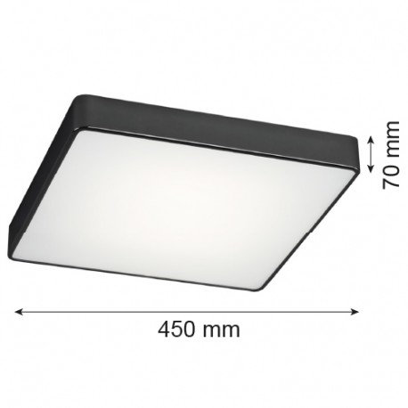 Argon ONTARIO LED plafon duży led 1x40.5W czarny struktura 3577