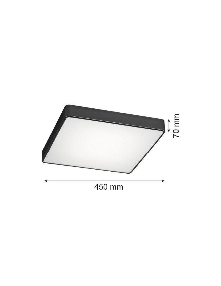 Square plafonds - Argon ONTARIO LED plafond large led 1x40.5W black structure 3577 - product kolory-swiatla.pl 5