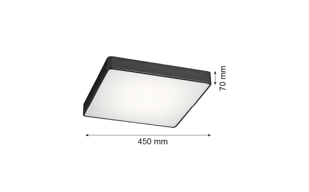 Argon ONTARIO LED plafon duży led 1x40.5W czarny struktura 3577