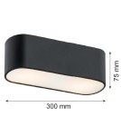 Modern Plafonds - Argon TONI plafond 2 fl. 2x15W (max) milky black structure 903 - product 2