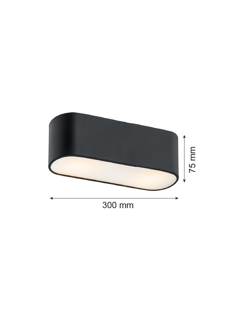 Modern Plafonds - Argon TONI plafond 2 fl. 2x15W (max) milky black structure 903 - product kolory-swiatla.pl 2