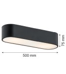 Modern Plafonds - Argon TONI plafond 3 fl. 3x15W (max) milky black structure 6000 - product 2