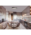 Modern ceiling lamps - Argon TONI plafond 3 fl. 3x15W (max) milky black structure with gold stripe 6001 - product 2