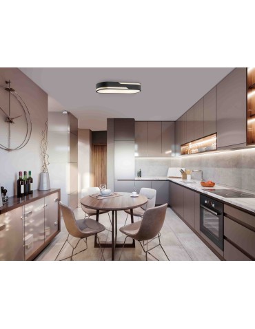 Argon TONI plafond 3 fl. 3x15W (max) milky black structure with gold stripe 6001 - product 2