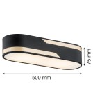 Modern ceiling lamps - Argon TONI plafond 3 fl. 3x15W (max) milky black structure with gold stripe 6001 - product 3