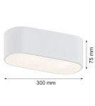Modern Plafonds - Argon TONI plafond 2 fl. 2x15W (max) milky white structure 905 - product 2