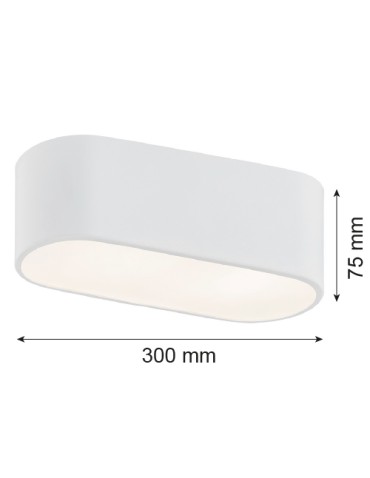 Argon TONI plafon 2 pł. 2x15W (max) mleczny biały struktura 905 - produkt 2