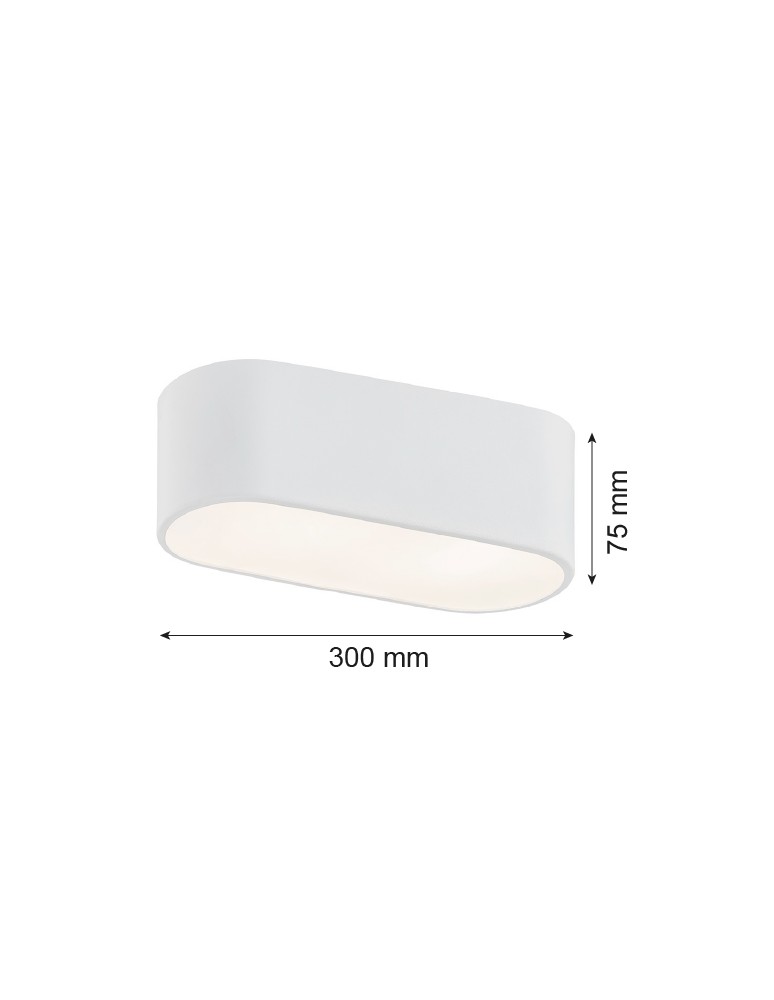 Modern Plafonds - Argon TONI plafond 2 fl. 2x15W (max) milky white structure 905 - product kolory-swiatla.pl 2