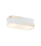 Modern ceiling lamps - Argon TONI plafond 2 fl. 2x15W (max) milky white structure with gold stripe 906 - product 1