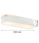 Modern ceiling lamps - Argon TONI plafond 3 fl. 3x15W (max) milky white structure with gold stripe 6003 - product 2