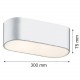 Argon TONI plafon 2 pł. 2x15W (max) mleczny chrom 907