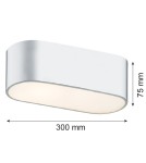 Chrome ceiling lamps - Argon TONI plafond 2 fl. 2x15W (max) milky chrome 907 - product 2