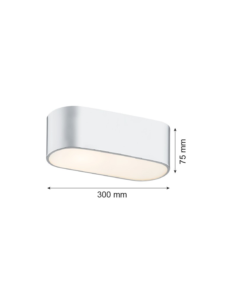 Chrome ceiling lamps - Argon TONI plafond 2 fl. 2x15W (max) milky chrome 907 - product kolory-swiatla.pl 2