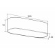 Argon TONI plafon 2 pł. 2x15W (max) mleczny chrom 907