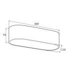 Chrome ceiling lamps - Argon TONI plafond 2 fl. 2x15W (max) milky chrome 907 - product 3