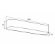 Argon TONI plafon 3 pł. 3x15W (max) mleczny chrom 6004