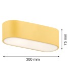 Gold plafonds - Argon TONI plafond 2 fl. 2x15W (max) milky gold structure 908 - product 2