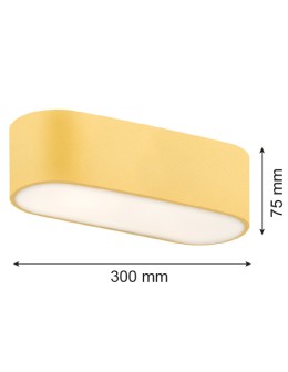 Argon TONI plafon 2 pł. 2x15W (max) mleczny złoty struktura 908 - produkt 2