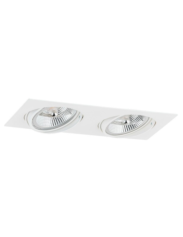 Square flush-mounted lamps - Argon OLIMP PLUS 2 fl. ceiling luminaire 2x12W (max) white structure 1046 BZ - product kolory-swiatla.pl 2