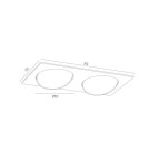 Square flush-mounted lamps - Argon OLIMP PLUS 2 fl. ceiling luminaire 2x12W (max) white structure 1046 BZ - product 4