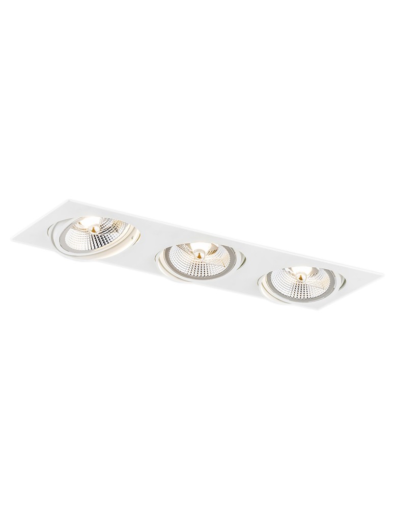 Square flush-mounted lamps - Argon OLIMP PLUS ceiling luminaire 3 fl. 3x12W (max) white structure 6115 BZ - product kolory-swiatla.pl 1