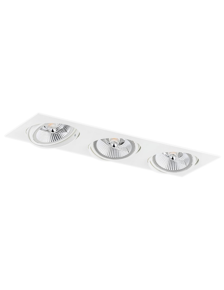 Square flush-mounted lamps - Argon OLIMP PLUS ceiling luminaire 3 fl. 3x12W (max) white structure 6115 BZ - product kolory-swiatla.pl 2