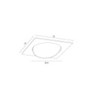 Square flush-mounted lamps - Argon OLIMP PLUS 1 fl. ceiling luminaire 1x12W (max) black structure 4746 BZ - product 3