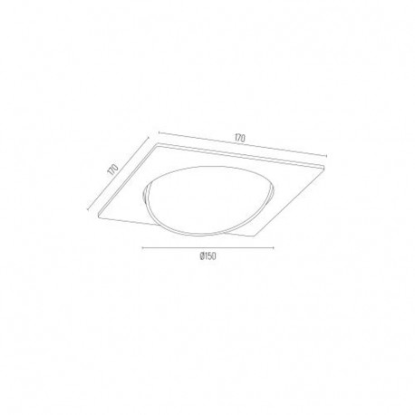 Argon OLIMP PLUS oprawa stropowa 1 pł. 1x12W (max) czarny struktura 4746 BZ