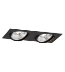 Square flush-mounted lamps - Argon OLIMP PLUS 2 fl. ceiling luminaire 2x12W (max) black structure 1047 BZ - product 1